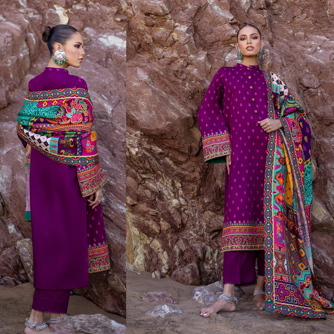 Zainab Chottani 3PC Dhanak Embroidered Shirt With Printed Dupatta-681