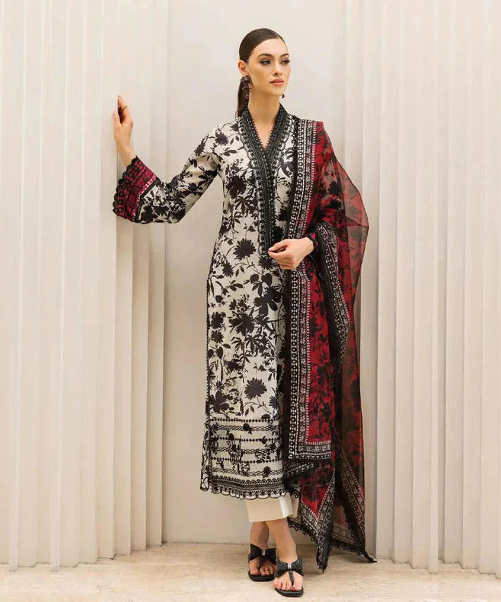 ZAINAB CHOTTANI 3PC KARANDI PRINTED SHIRT WITH KARANDI PRINTED DUAPTTA-816