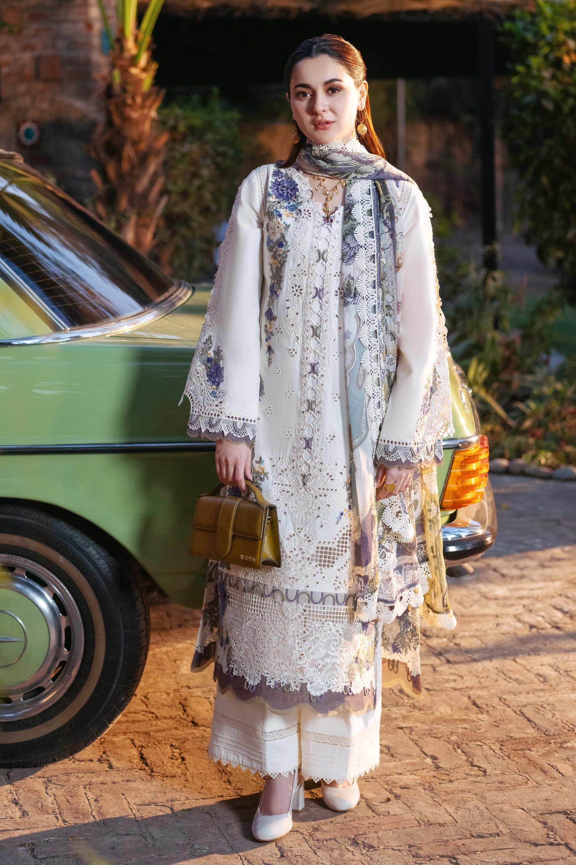 Dhanak-3PC Embroidered Shirt with Digital Printed Wool Shawl-3327