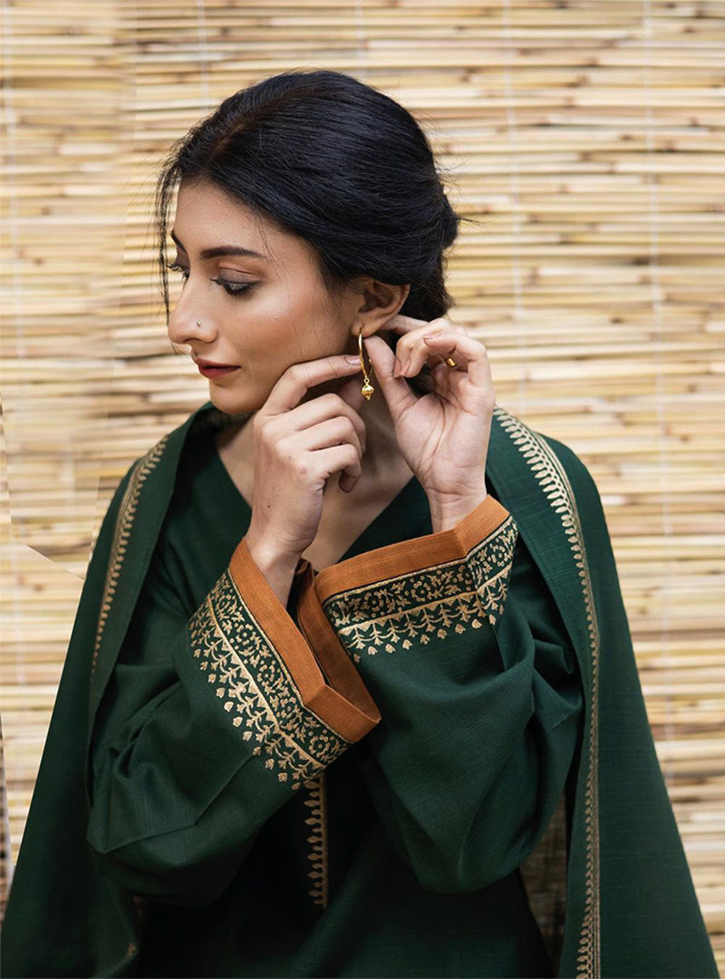 Dhanak 3PC With Wool Shawl-471
