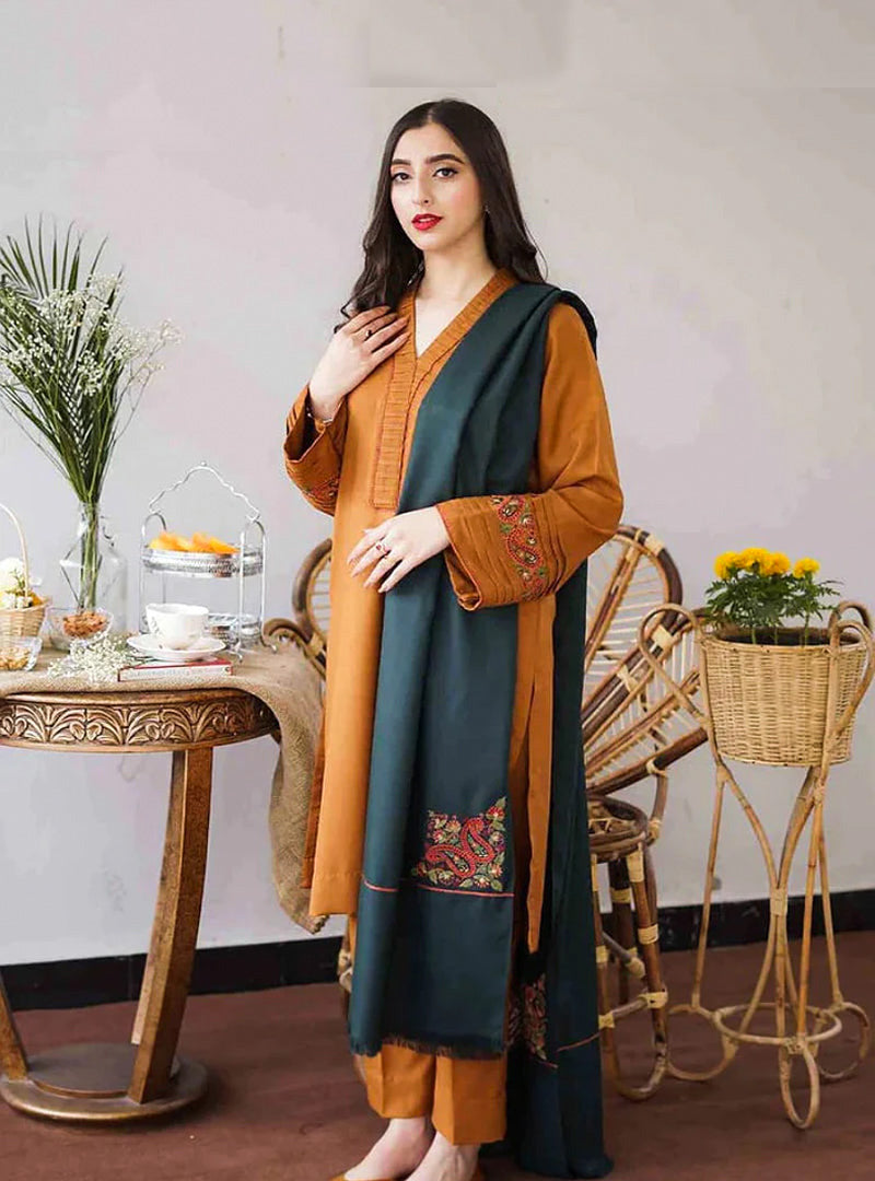 Dhanak 3PC Embroidered-889
