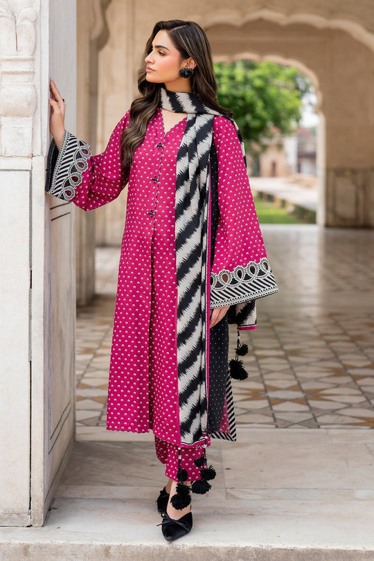 BAROQUE 3PC KARANDI PRINTED SHIRT WITH KARANDI PRINTED DUAPTTA AND TROUSER-829