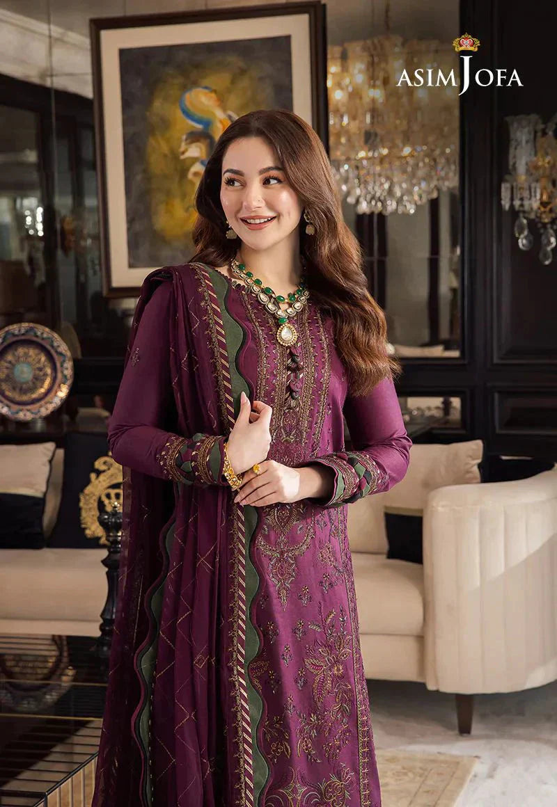 Asim Jofa Dhanak 3PC Embroidered With Chiffon Embroidered Dupatta-673