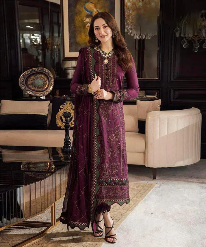 Asim Jofa Dhanak 3PC Embroidered With Chiffon Embroidered Dupatta-673