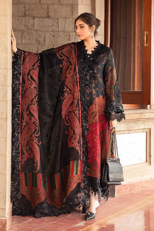 3PC KARANDI PRINTED SHIRT WITH KARANDI PRINTED DUAPTTA AND TROUSER -1709